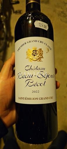 Bordeaux Saint-Émilion Grand Cru Premier Grand Cru Classé Château Beau-Séjour Bécot 2022