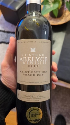Bordeaux Saint-Émilion Grand Cru Grand Cru Château Abelyce 2015