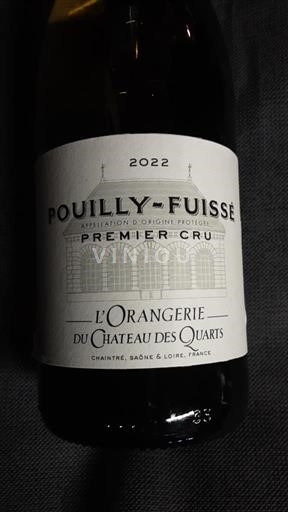 Burgundy Pouilly-Fuissé Premier Cru Château S Quarts l'orangerie du château 2022