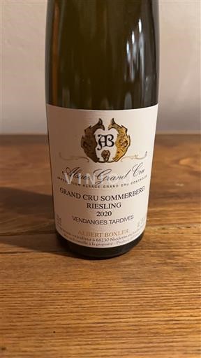 Alsacia Alsacia Gran Cru Grand Cru Albert Boxler Sommerberg Spätlese 2020