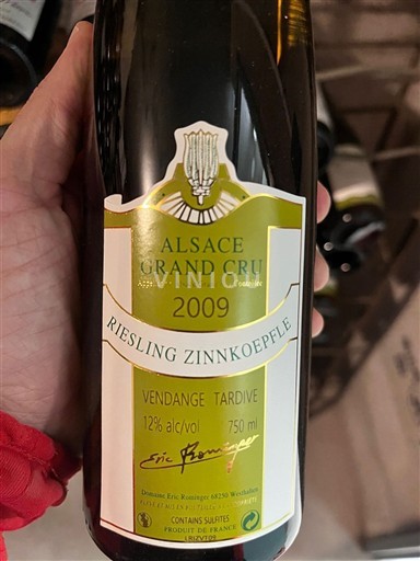 Alsacia Alsacia Gran Cru Grand Cru Domaine Eric Rominger Riesling Zinnkoepflé 2009