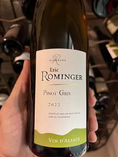 Elzas Pinot gris Domaine Eric Rominger 2022