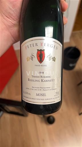 Mosela Peter Terges Trierer Bürgberg Riesling Kabinett 1998