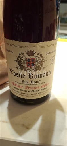 Burgund Vosne-Romanée Domaine François Gerbet Aux Réas 1986