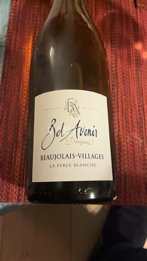 Beaujolais Beaujolais Villages Domaine Bel Avenir La Perle Blanche 2023