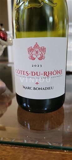 Víno Rouge sec Marc Bonadieu 2023 Francie Údolí Rhôny Côtes-du-Rhône AOC