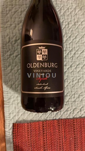 Kustområdet Stellenbosch Oldenburg Vineyards Syrah 2012