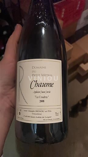 Thung lũng sông Loire Chaume Domaine Petit Métris La Coudraye 2008