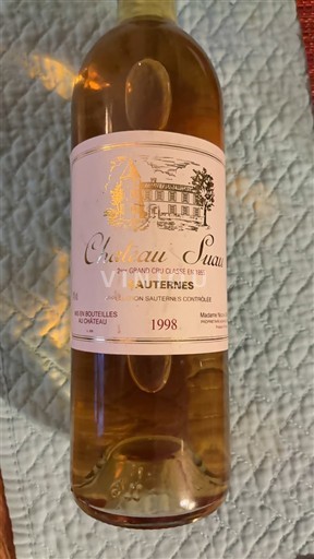 Bordeaux Sauternes Château Suau 1998