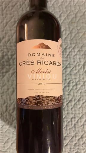 Linguadoca e Rossiglione Paese d'Oc Domaine S Crès Ricards Merlot 2017