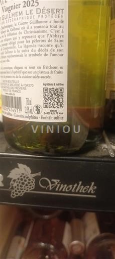 Languedoc ja Roussillon Pays d'Oc Guilhem le Désert Viognier 2025