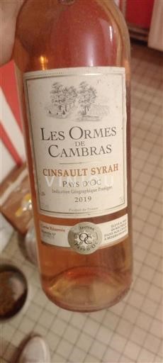 Linguadoca e Rossiglione Paese d'Oc Les Ormes de Cambras Cinsault Syrah 2019