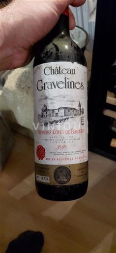 Burdeos Primeras Colinas de Burdeos Château Gravelines 1989