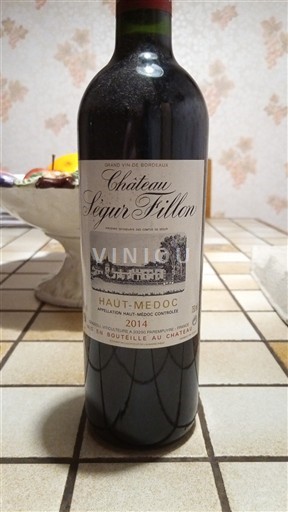 Bordeaux Haut-Médoc Château Ségur Fillon 2014
