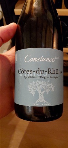 Víno Rouge sec Constance 2023 Francie Údolí Rhôny Côtes-du-Rhône AOC