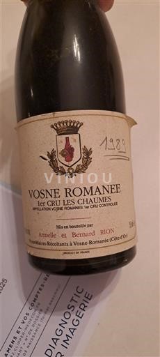 Bourgondië Niet gespecificeerd Premier Cru Armelle et Bernard Rion 1er Cru Les Chaumes 1989