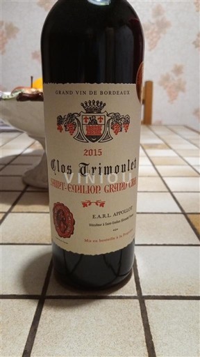 Bordeaux Saint-Émilion Grand Cru Grand Cru Clos Trimonlet 2015