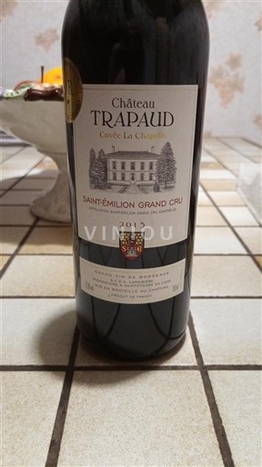 Bordeaux Saint-Émilion Grand Cru Grand Cru Château Trapaud La Chipie 2015
