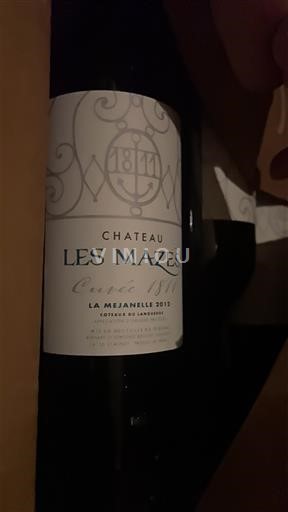 Wines Rouge sec Cuvée 1811 La Mejanellé Château Les Mazes 2012 France Languedoc Languedoc Hills AOC