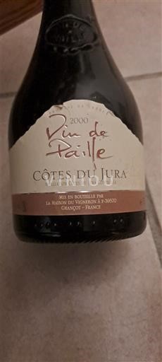 Viinit Blanc liquoreux Vin de Paille La Maison du Vigneron 2000 Ranska Jura Côtes du Jura AOC