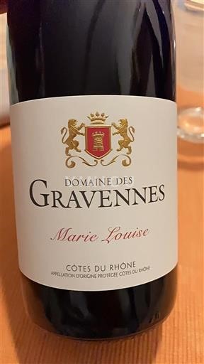 Víno Rouge sec Marie Louise Domaine S Gravennes 2023 Francie Údolí Rhôny Côtes-du-Rhône AOC