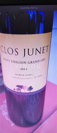 Bordeaux Saint-Émilion Grand Cru Clos Junet 2011