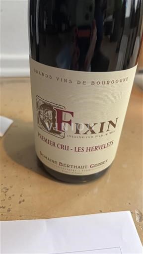 Burgundy Fixin Premier Cru Berthaut-Gerbet Premier Cru - Les Hervelets 2018