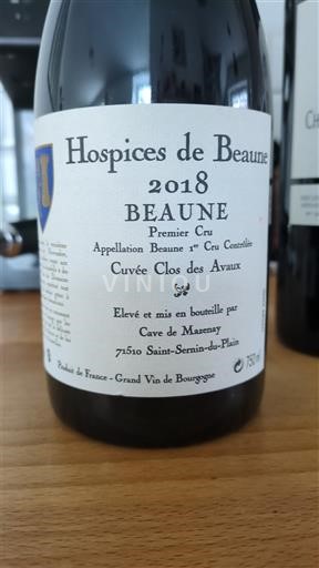 Burgundsko Beaune Premier Cru Hospices de Beaune Clos des Avaux 2018