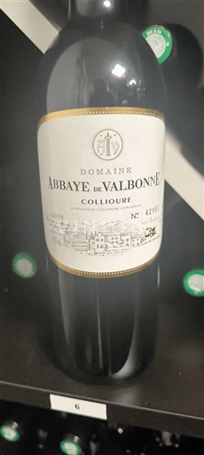 Roussillon Collioure Domaine Abbaye de Valbonne Senza annata