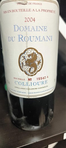 Roussillon Collioure Domaine Roumani 2004