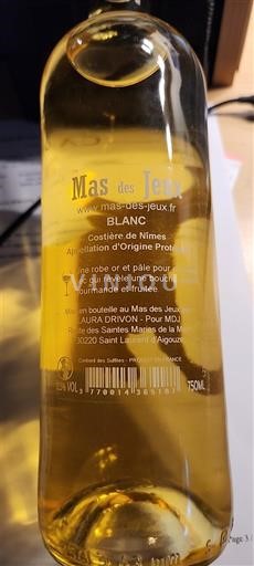 Rhône Valley Costières de Nîmes Mas des Jeux 2022