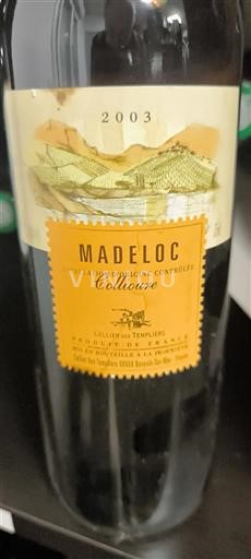 Roussillon Collioure Madeloc 2003
