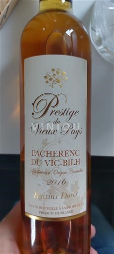 Sydvestfrankrig Pacherenc-du-vic-bilh Prestige du Vieux Pays Raisins Dorés 2016