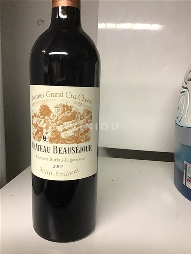 Bordeaux Saint-Émilion Premier Grand Cru Classé Château Beauséjour Héritiers Duffau-Lagarrosse 2007