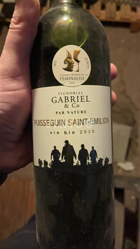Bordeaux Puisseguin-saint-émilion Vignobles Gabriel & Co Par Nature 2015