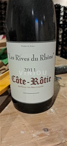 Vin Rouge sec Les Rives du Rhône 2011 Frankrike Rhônedalen Côte-rôtie AOC