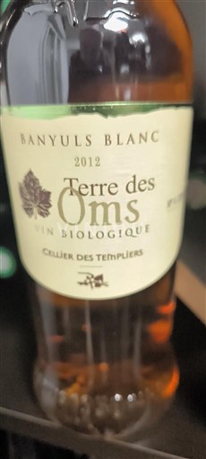 Rosellón Banyuls Cellier des Templiers Terre des Oms 2012