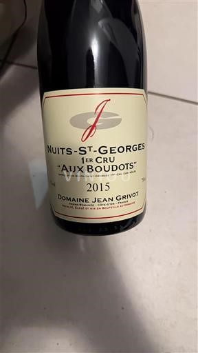 Bourgogne Không được chỉ định Premier Cru Domaine Jean Grivot Aux Boudots 2015