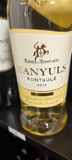 Víno Blanc demi-sec Fontaulé Terres des Templiers 2017 Francie Roussillon Banyuls AOC