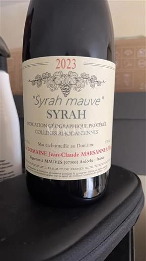 Alpes và các vùng Rhodanien Collines rhodaniennes Domaine Jean-Claude Marsanne Syrah mauve 2023