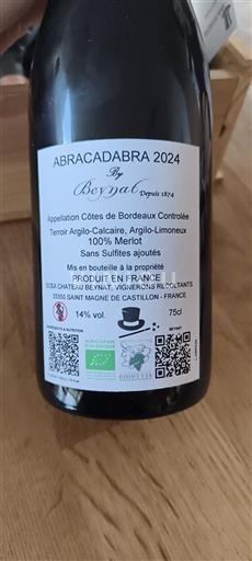 Bordeaux Côtes de Bordeaux Château Beynat Abracadabra 2024