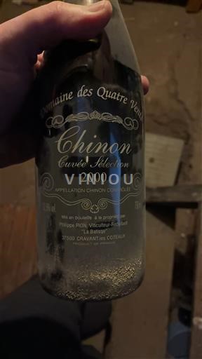 Viinit Rouge sec Cuvée Sélection Domaine S Quatre Vents 2000 Ranska Loiren laakso Chinon AOC