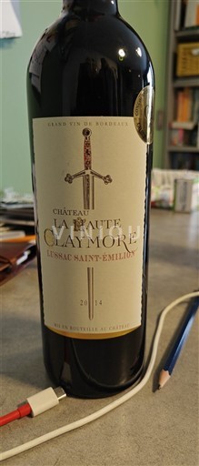 Bordeaux Lussac-saint-émilion Château La Haute Claymore 2014