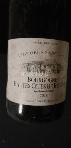 Bourgogne Ikke specificeret Vignoble Saint Paul 2018