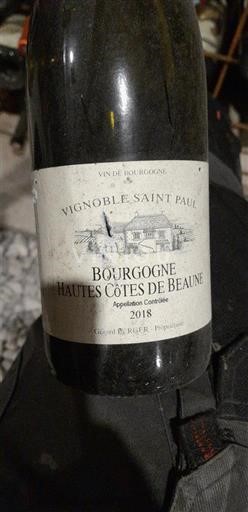 Bourgogne Không được chỉ định Vignoble Saint Paul 2018