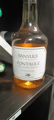 Roussillon Banyuls Grand Cru Celliers des templiers Banyuls Fontaulé 2007