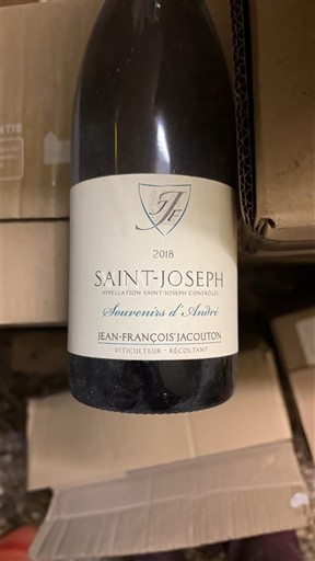 Rhône-dalen Saint-Joseph Jean-François Jacouton Souvenirs d'André 2018