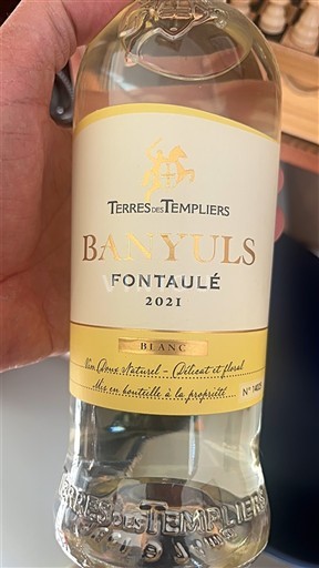 Roussillon Banyuls Terres des Templiers Fontaulé 2021