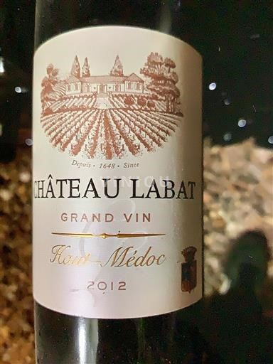 Bordéus Haut-Médoc Château Labat 2012
