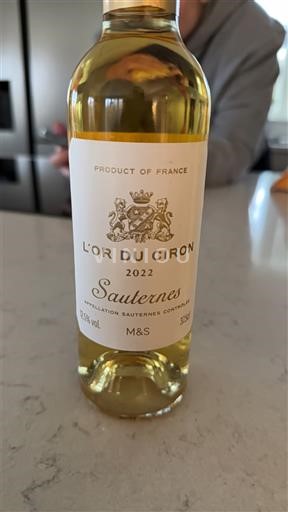 Bordeaux Sauternes L'Or du Ciron 2022